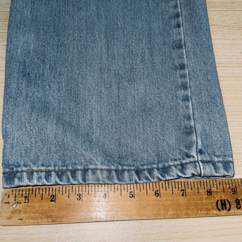 Levi's 505 Straight Fit Jeans Mens 38x32 Light Wash Blue Excellent Denim Cotton